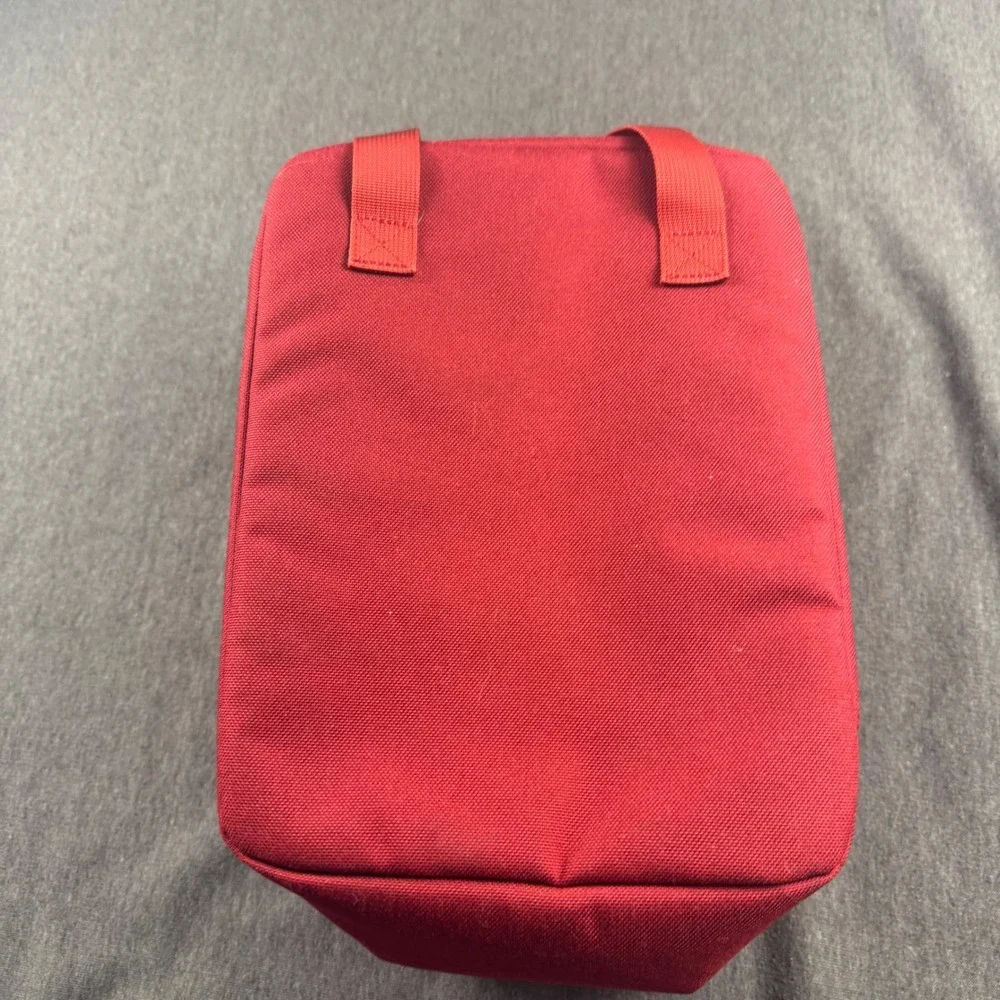 LL Bean Continental Rucksack Red Canvas LUNCHPACK LUNCH Bag Travel Daypack